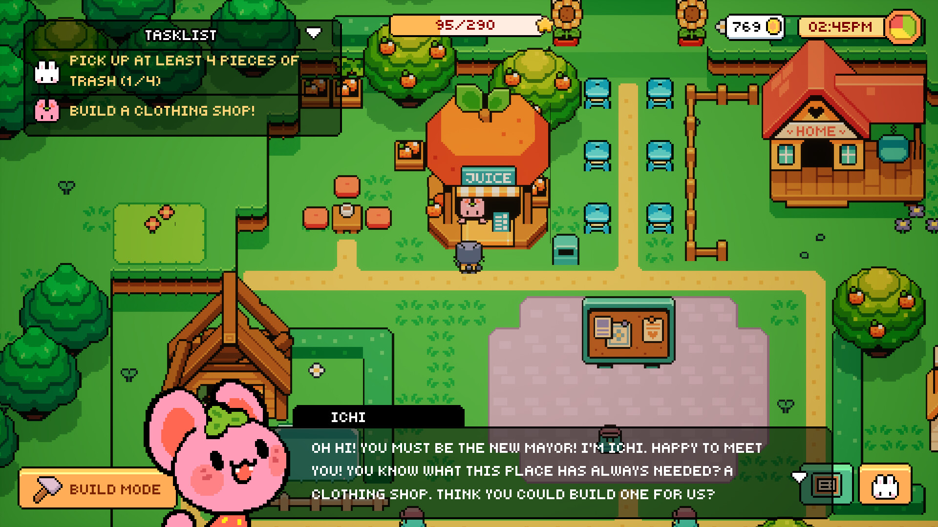 Papaya Plaza is a Cozy Pixel-Art Village Builder Made for Relaxing