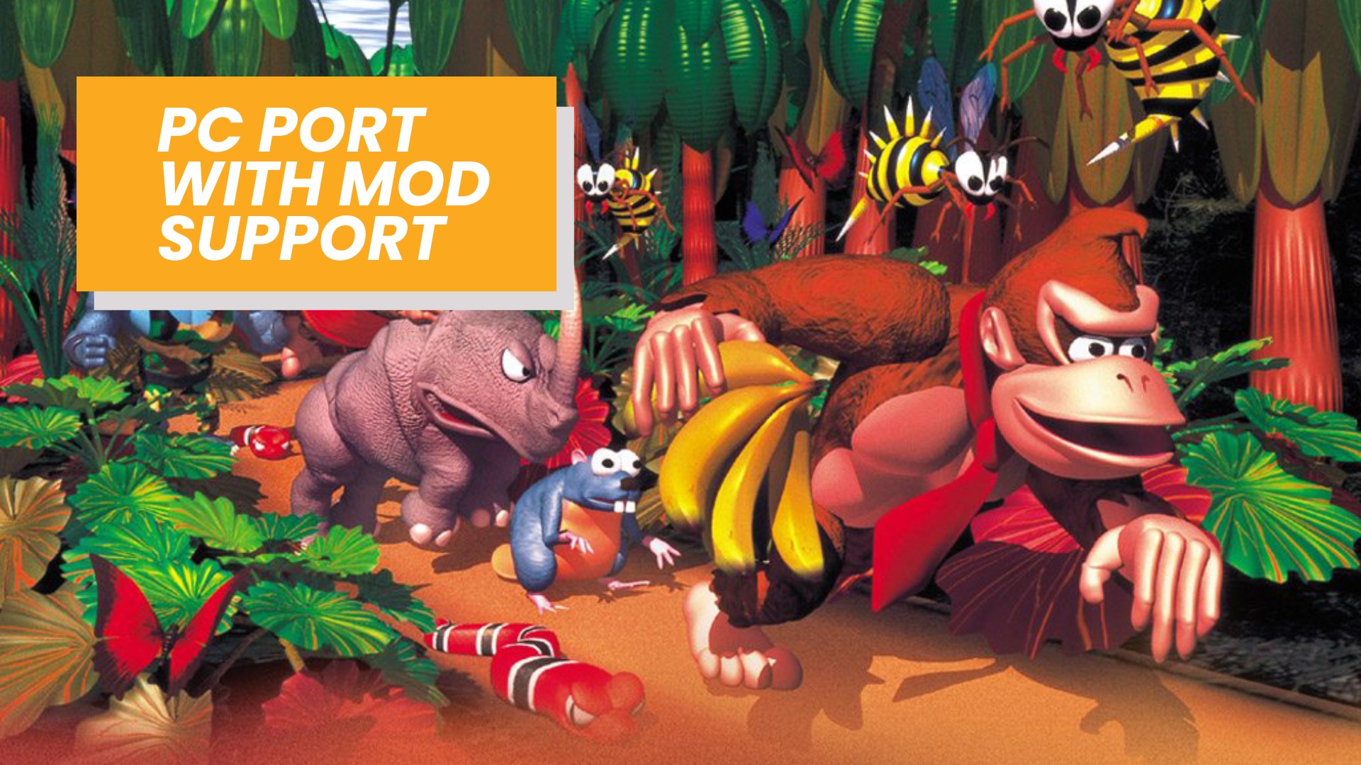 Fan-Made Donkey Kong 64 PC Port Announced With Widescreen, High FPS and Mod Support